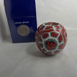Vintage Artistic Candle "Sunshine" Flower Round Ball Candle NEW